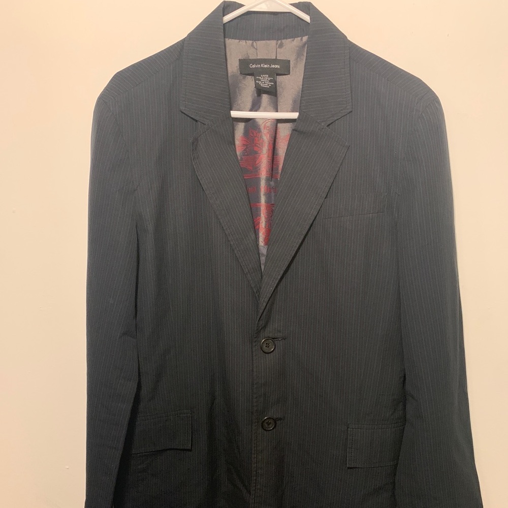 Lightweight Pinstriped Calvin Klein Blazer